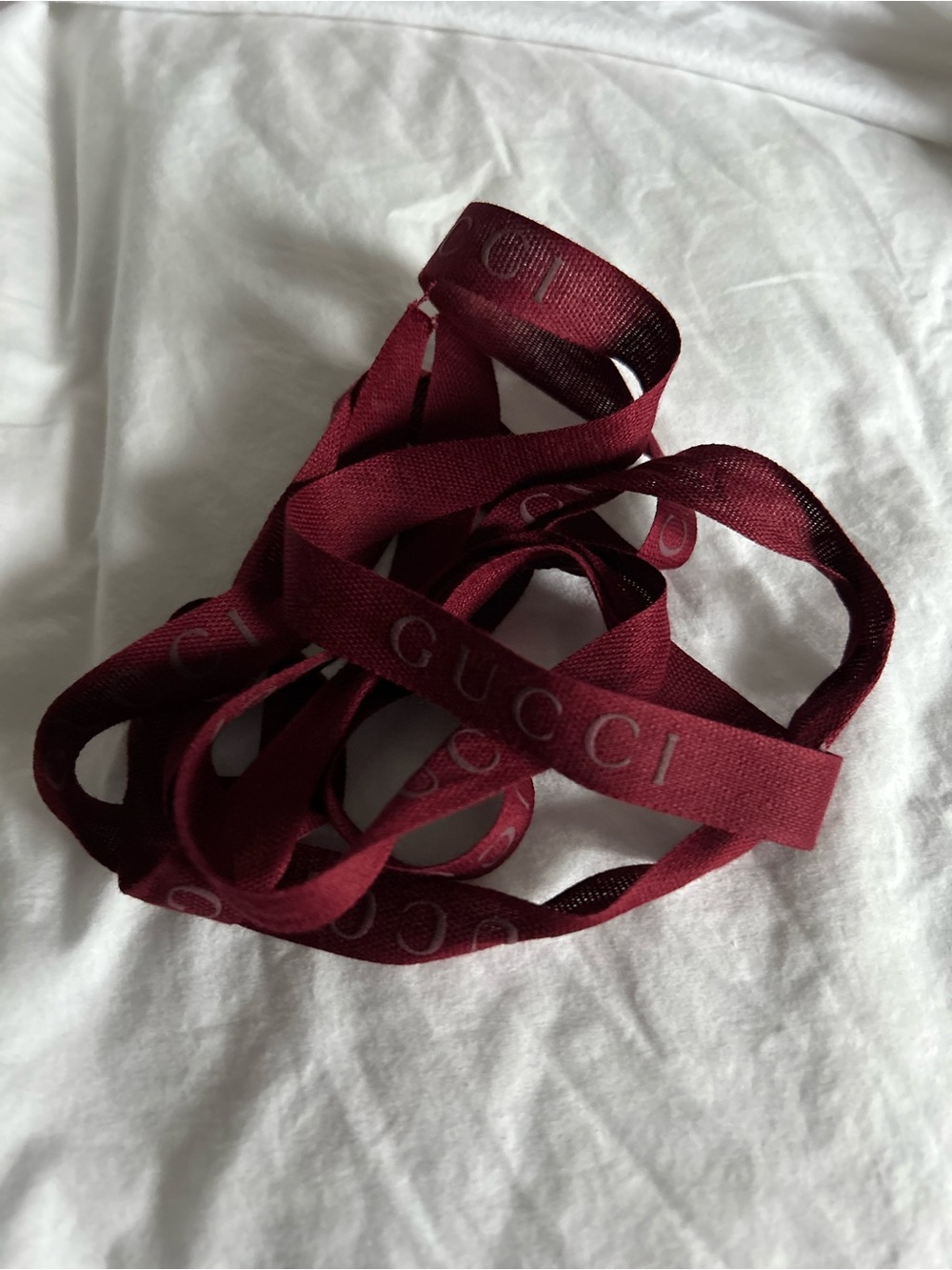 Gucci Maroon Logo Ribbon